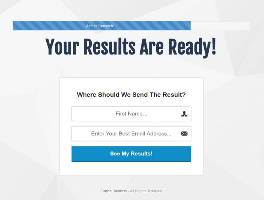 Funnel-secrets-survey-funnel-squeeze-page