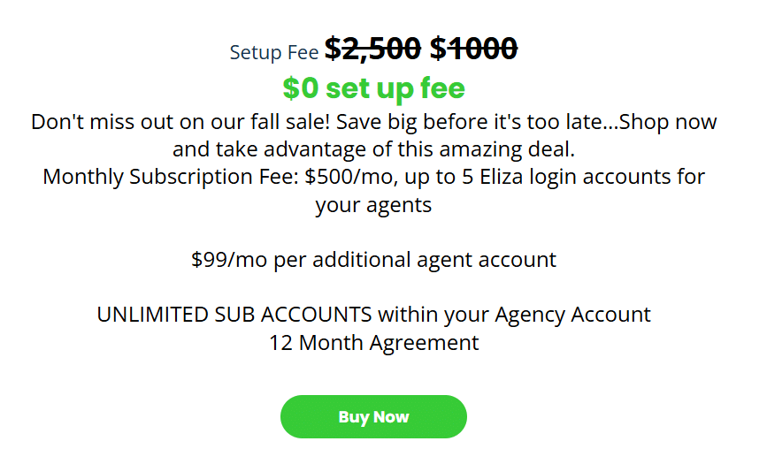 eliza agent platform pricing