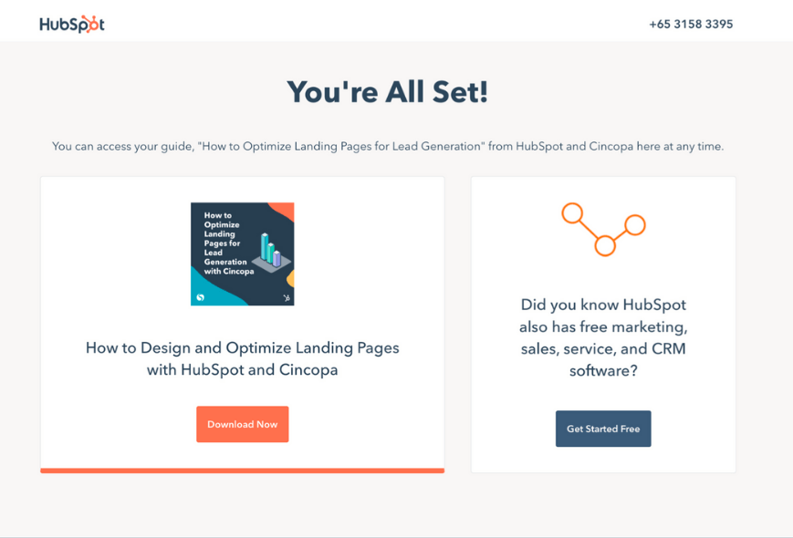 downloadable thank you page example