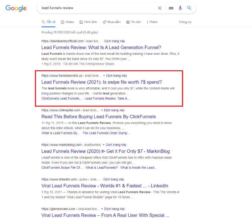 affiliate blog review on google