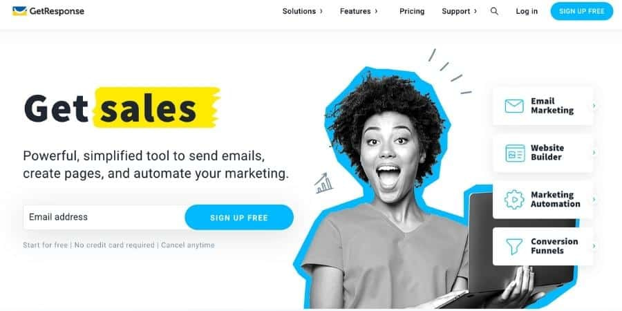sales funnel software getresponse