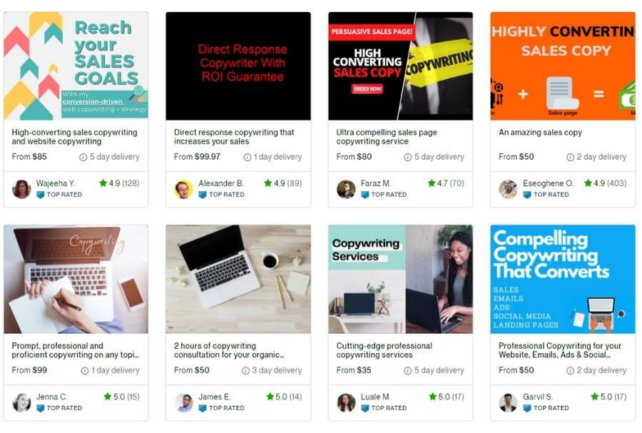 upwork copywriting service price