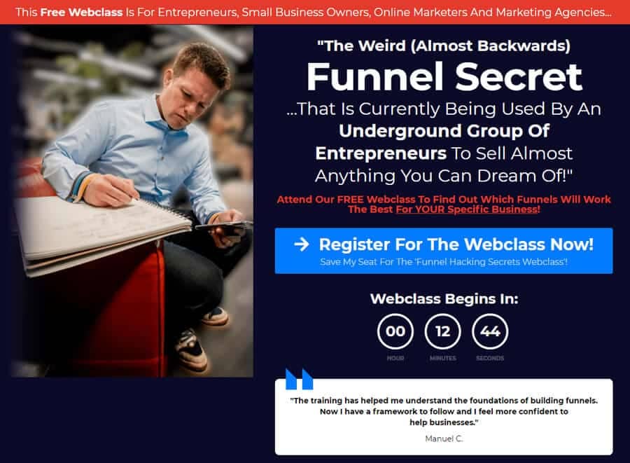 Funnel Hacking Secrets webinar