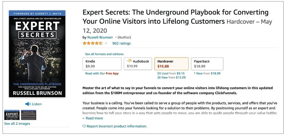 expert secrets amazon