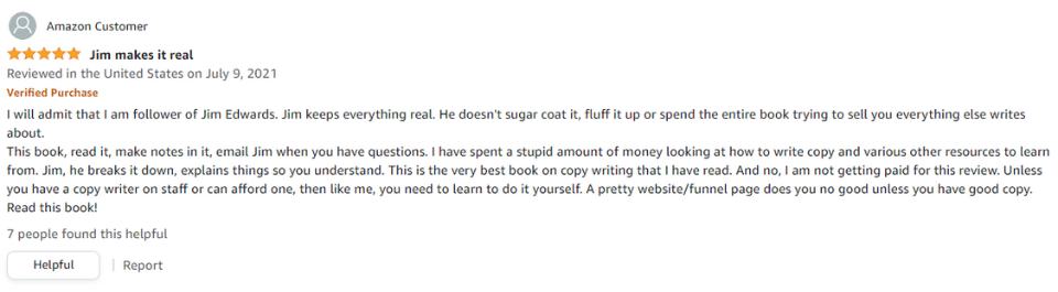 copywriting secrets positive review amazon 2